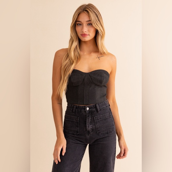 Black Corset Top - Picture 1 of 3